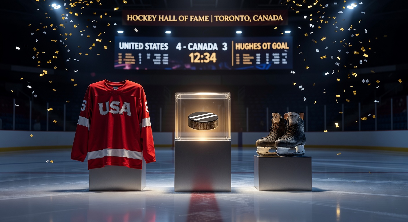 Jack Hughes questions Hockey Hall of Fame possession of puck from U.S. men's Olympic hockey golden goal