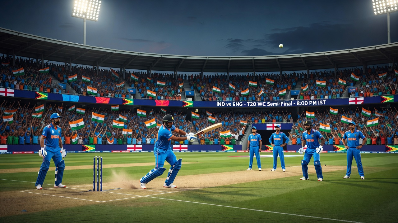 India Face England in T20 World Cup Semi-Final at Guyana's Providence Stadium