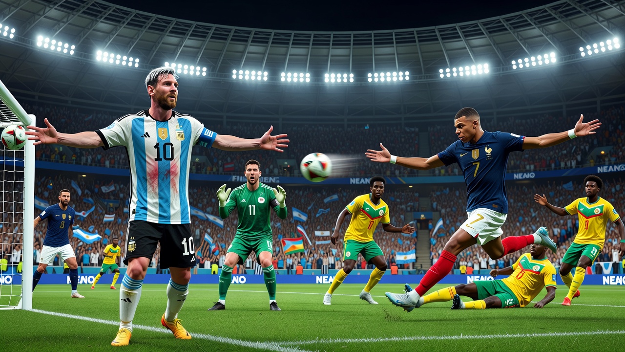 Messi and Mbappe Announce Themselves as Argentina and France Lead the Way