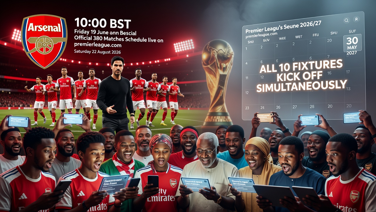 Premier League 2026/27 Fixtures Drop Friday as Arsenal's Title Defence Begins