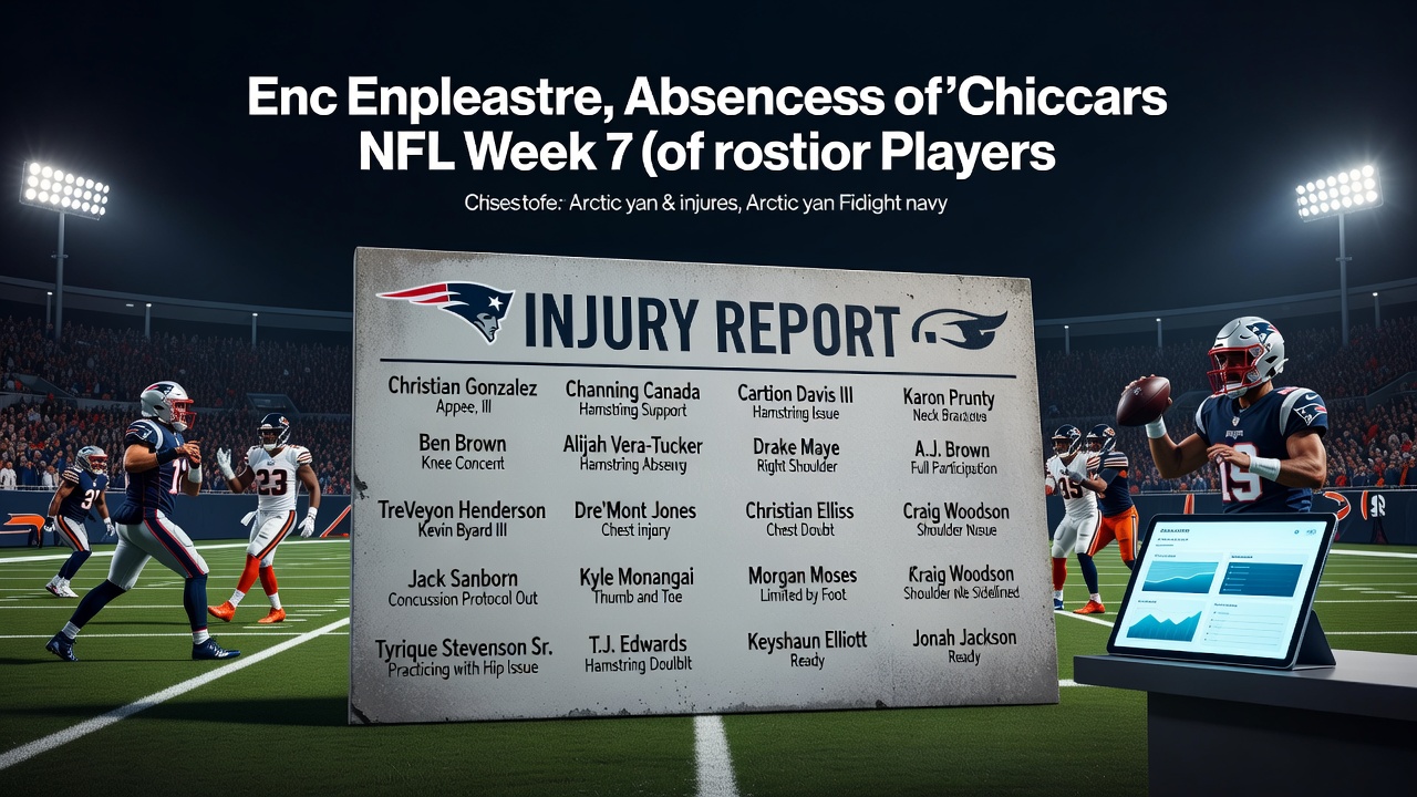 Patriots and Bears Battle Injuries Ahead of Week 7 Clash